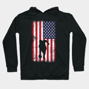 Bowling USA American Flag 4th of July Patriotic Bowler Hoodie